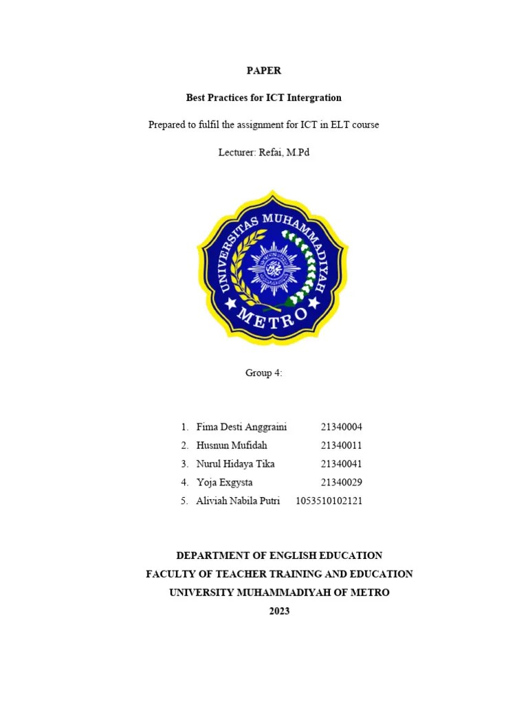 Ict Group 4 Best Practices For Ict Intergration | PDF | Educational ...