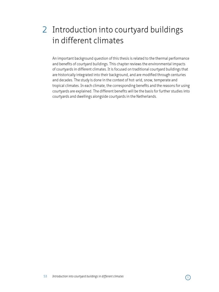 Introduction Into Courtyard Buildings In Different Climates | PDF ...