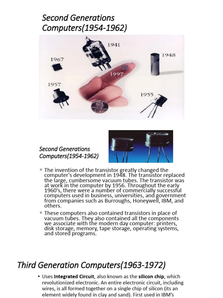 Part 4 Second Generation And Later Generations | PDF | Integrated Circuit | Personal Computers