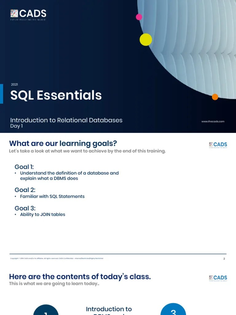 SQL Essentials (1-Day Variant) SC New | Download Free PDF | Databases ...