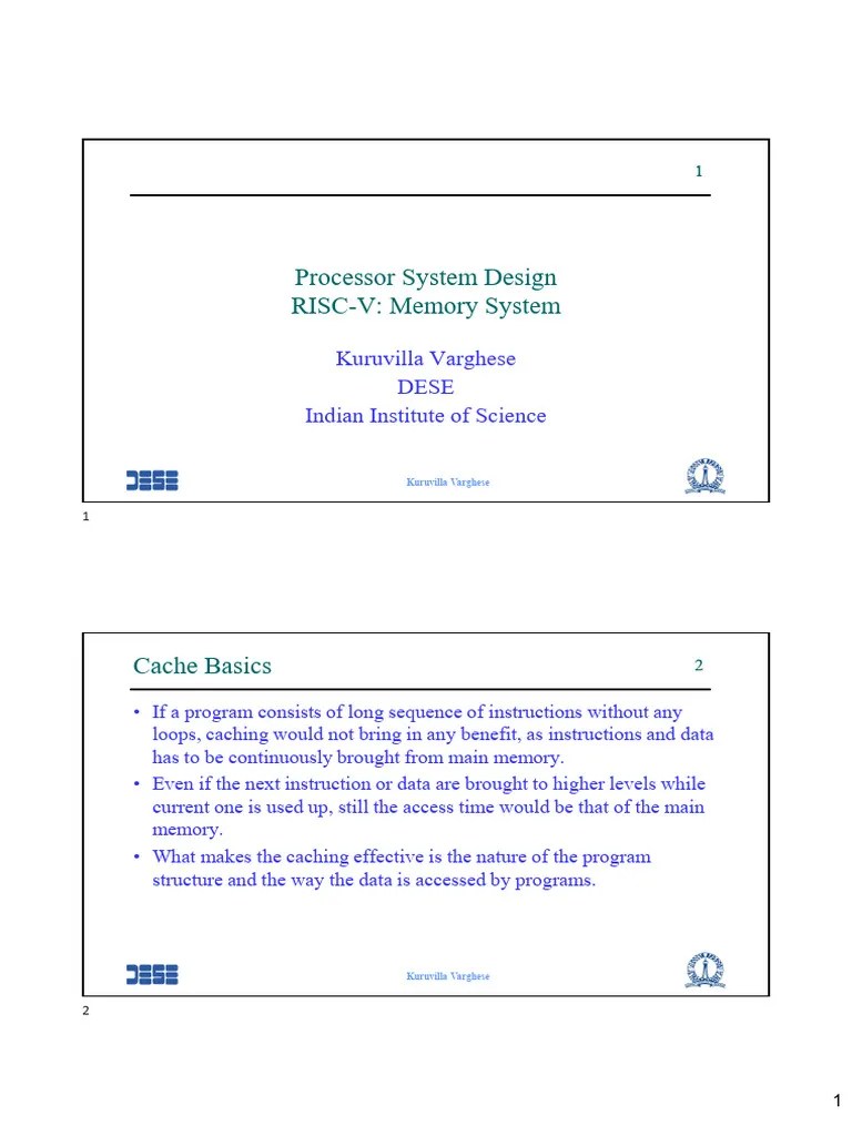RISC-V Memory System | PDF
