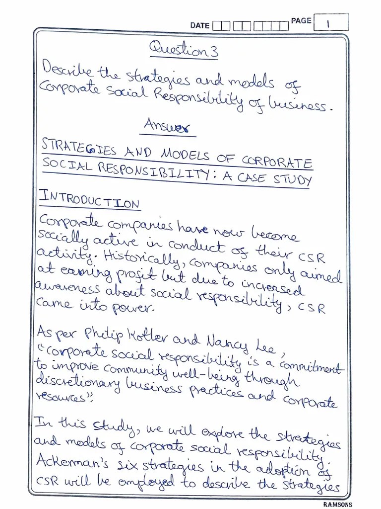 CSR Case Study | PDF