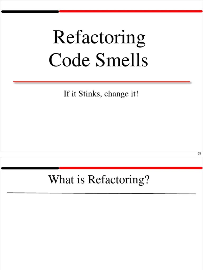 Refactoring And Code Smell New | PDF | Source Code | Parameter ...