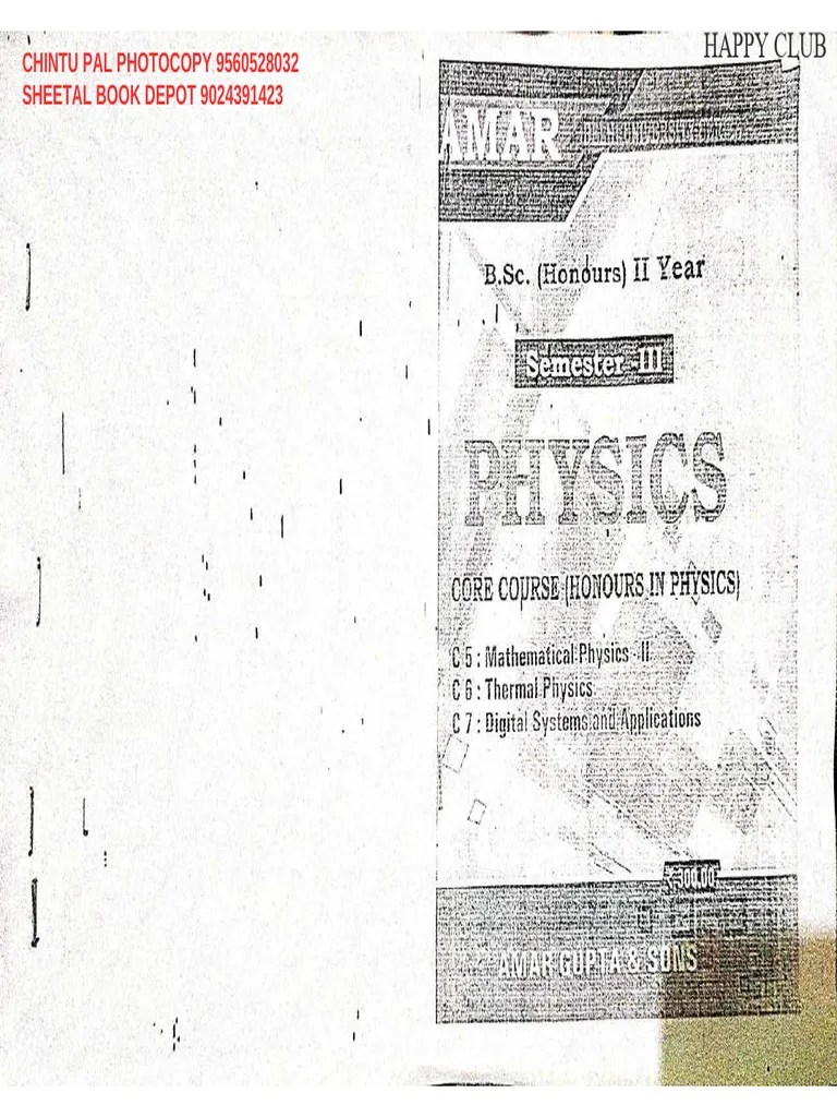 BSC Physics Hons SEM 3 | PDF