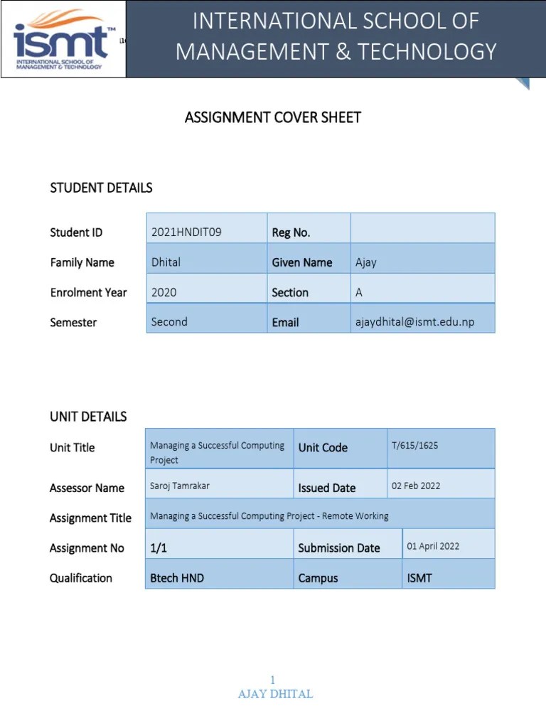 Computing Project PDF PDF | PDF | Project Management | Business