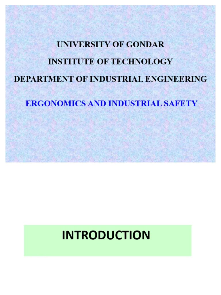Chapter 1. Introduction To Ergonomics | Download Free PDF | Human ...