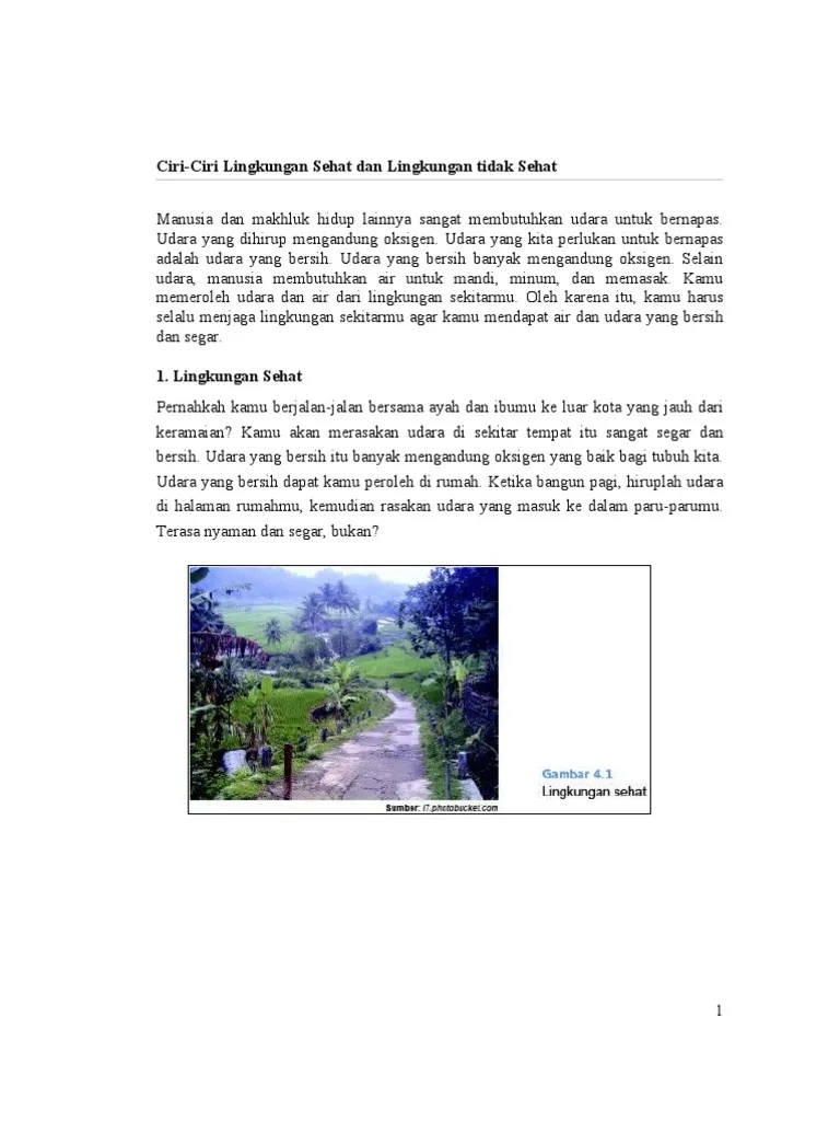 Lingkungan Sehat Dan Tidak Sehat | PDF