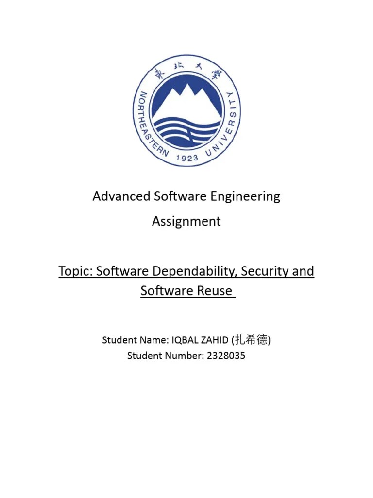 Advanced Software Engineering Assignment | PDF | Security | Computer ...
