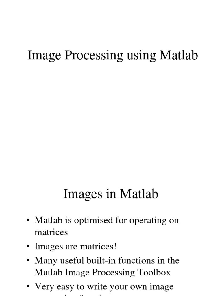 Image Processing Using Matlab | PDF | Matrix (Mathematics) | Cartesian ...
