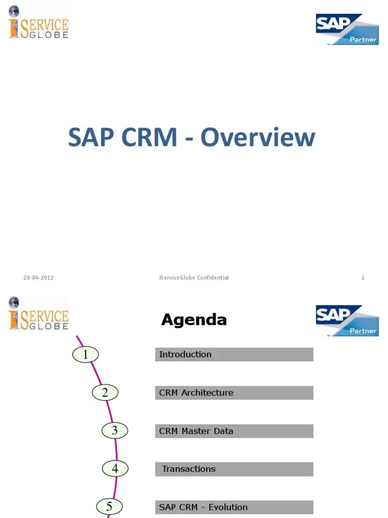 SAP CRM Overview (s1) | PDF | Customer Relationship Management | Sap Se