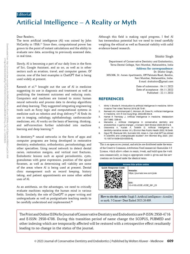 Artificial Intelligence A Reality Or Myth.1 | PDF