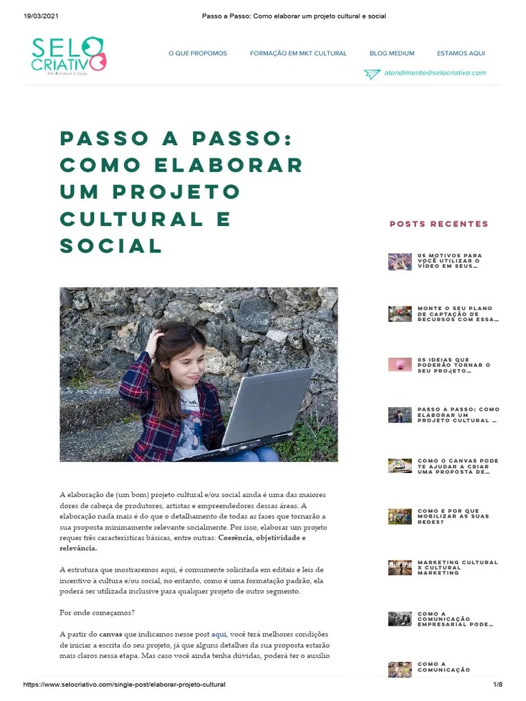 Passo A Passo - Como Elaborar Um Projeto Cultural E Social | PDF