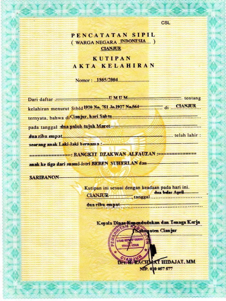 Akta Kelahiran-1 | PDF