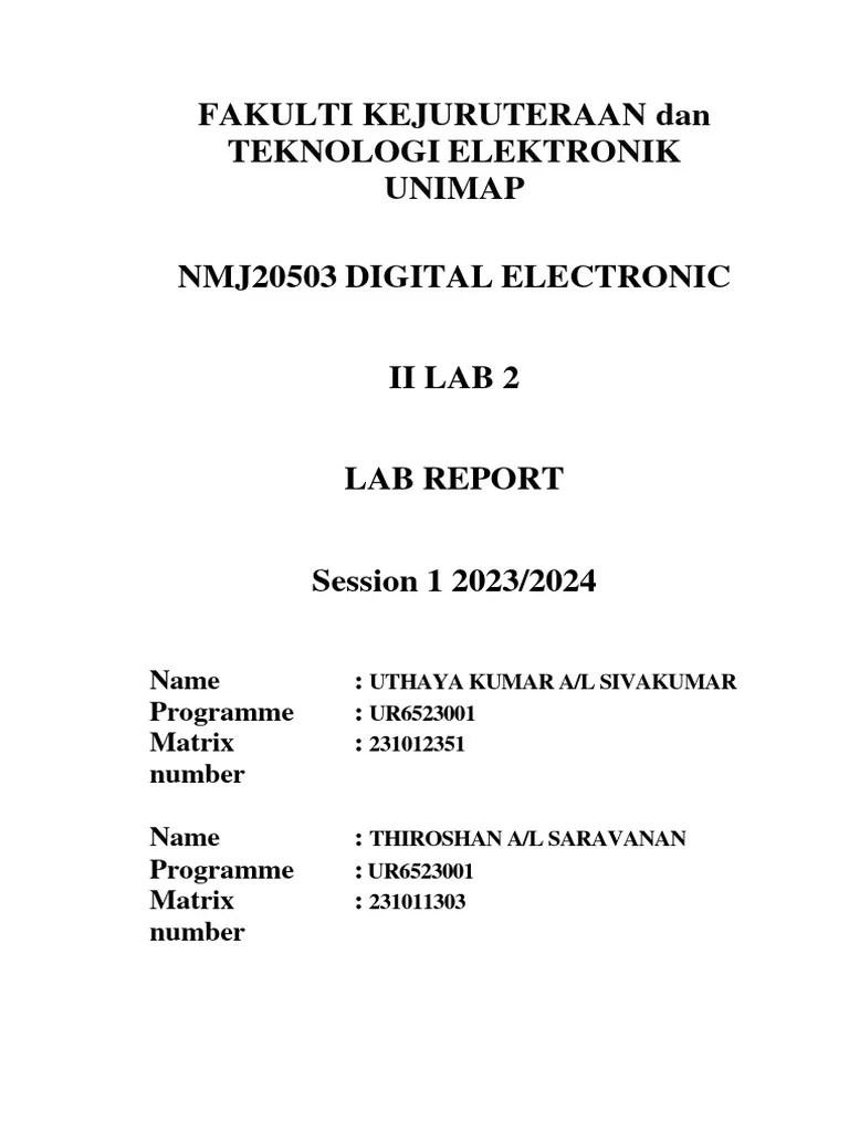 Lab 2 Digit | PDF | Technology & Engineering
