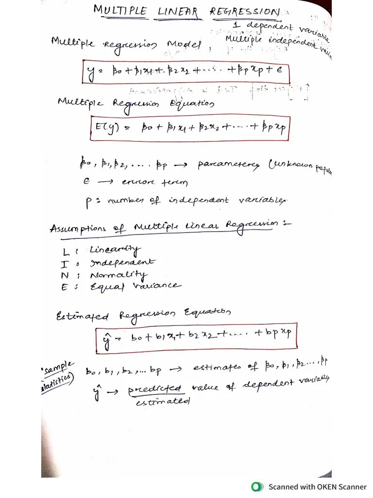 Multiple Linear Regression | PDF