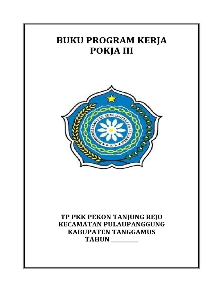 Cover Buku Program Kerja Pokja Iii | PDF | Ilmu Sosial | Seni