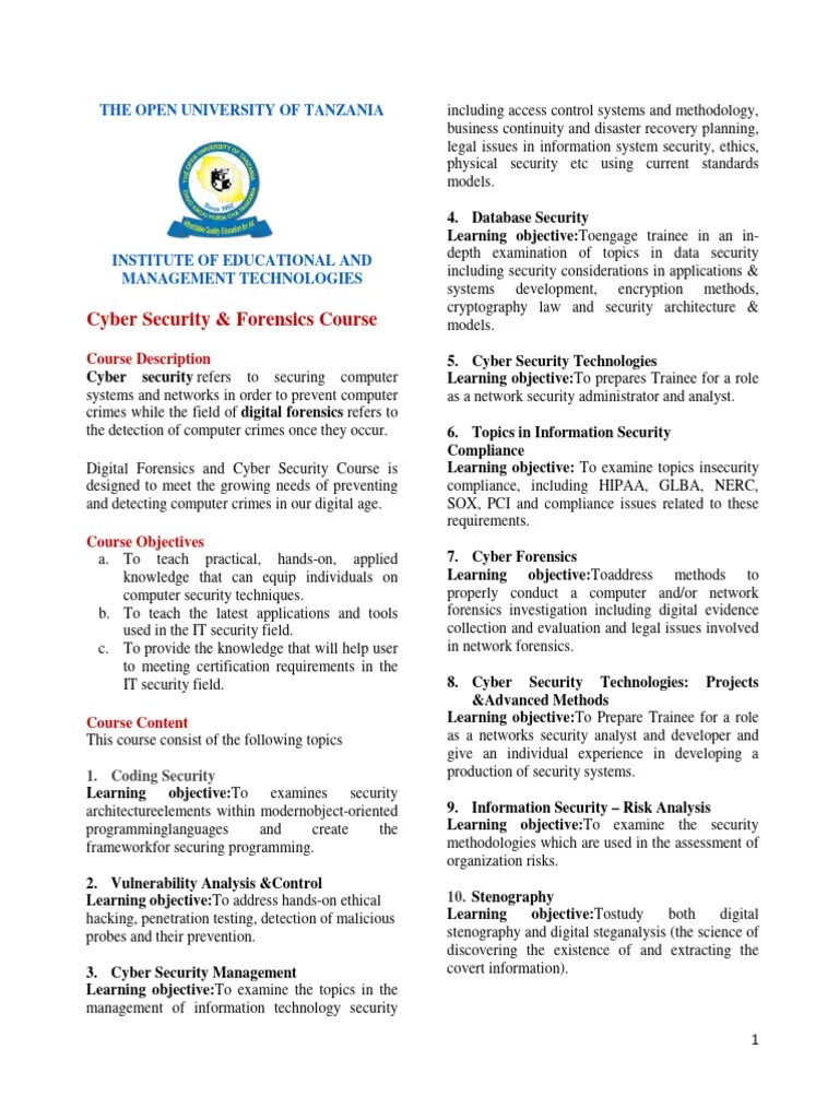 Cyber Security Course | PDF