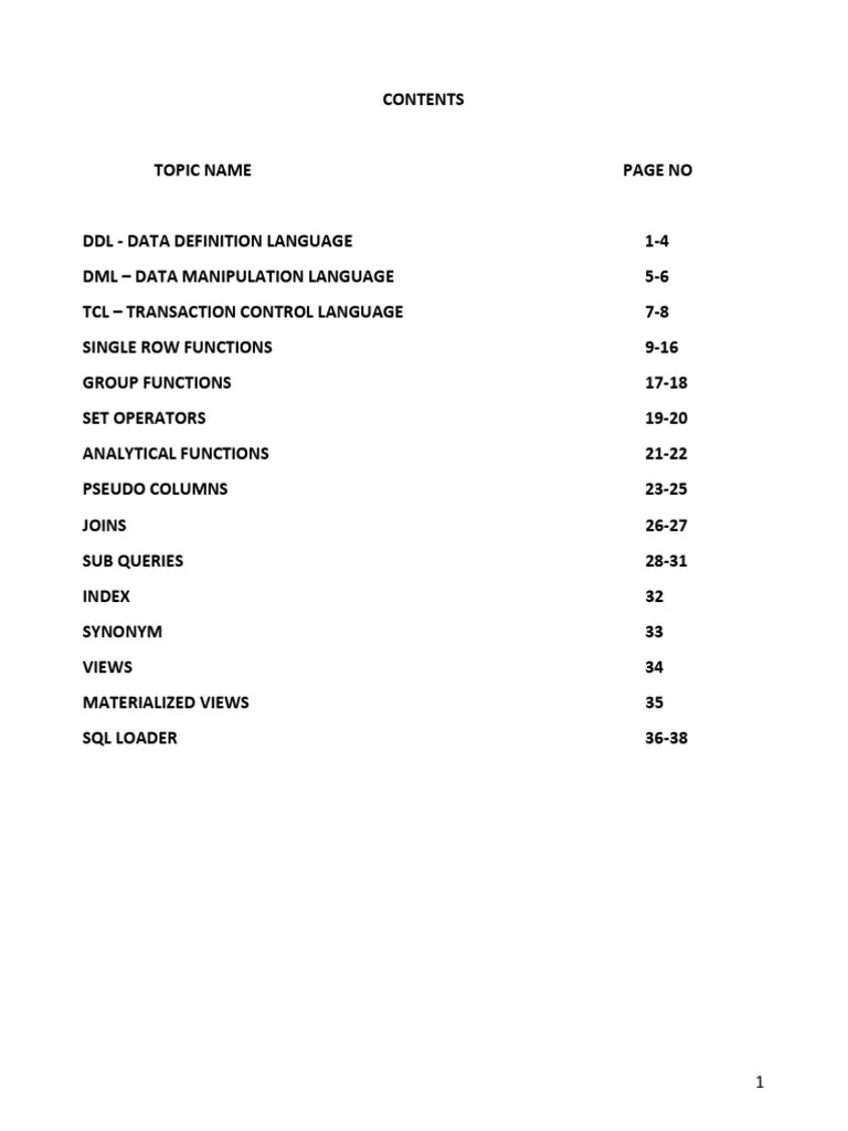 SQL Notes | PDF | Database Index | Database Transaction