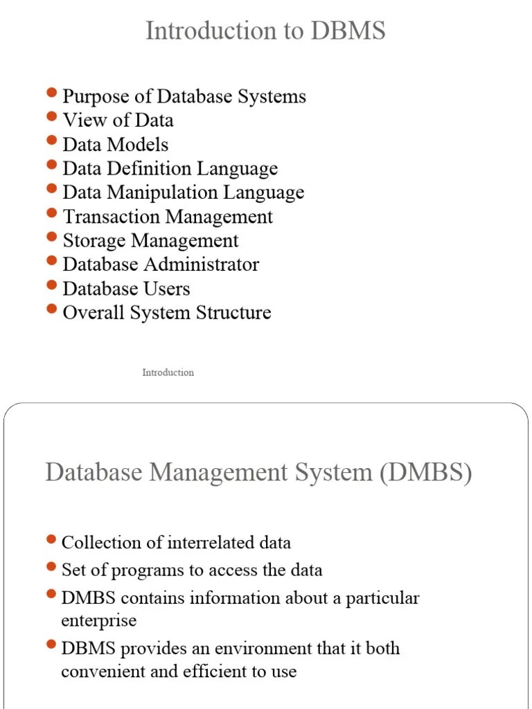 Introduction To DBMS | PDF | Databases | Database Transaction