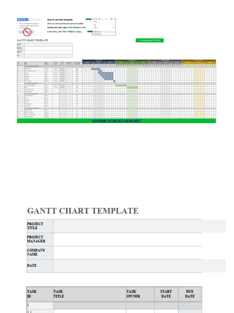 IC Gantt Chart Template Google Sheets | PDF | Business
