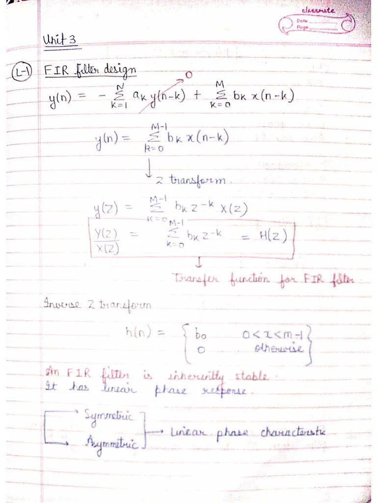 DSP Unit 3 (Half) | PDF