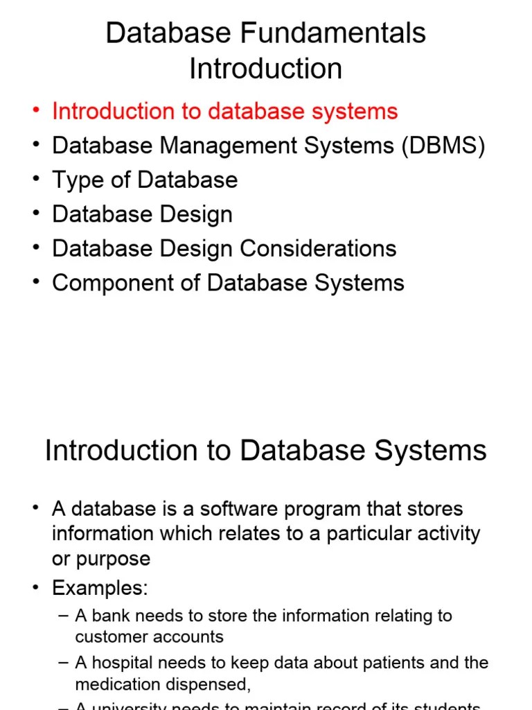 Database Fundamentals | PDF | Databases | Operating System