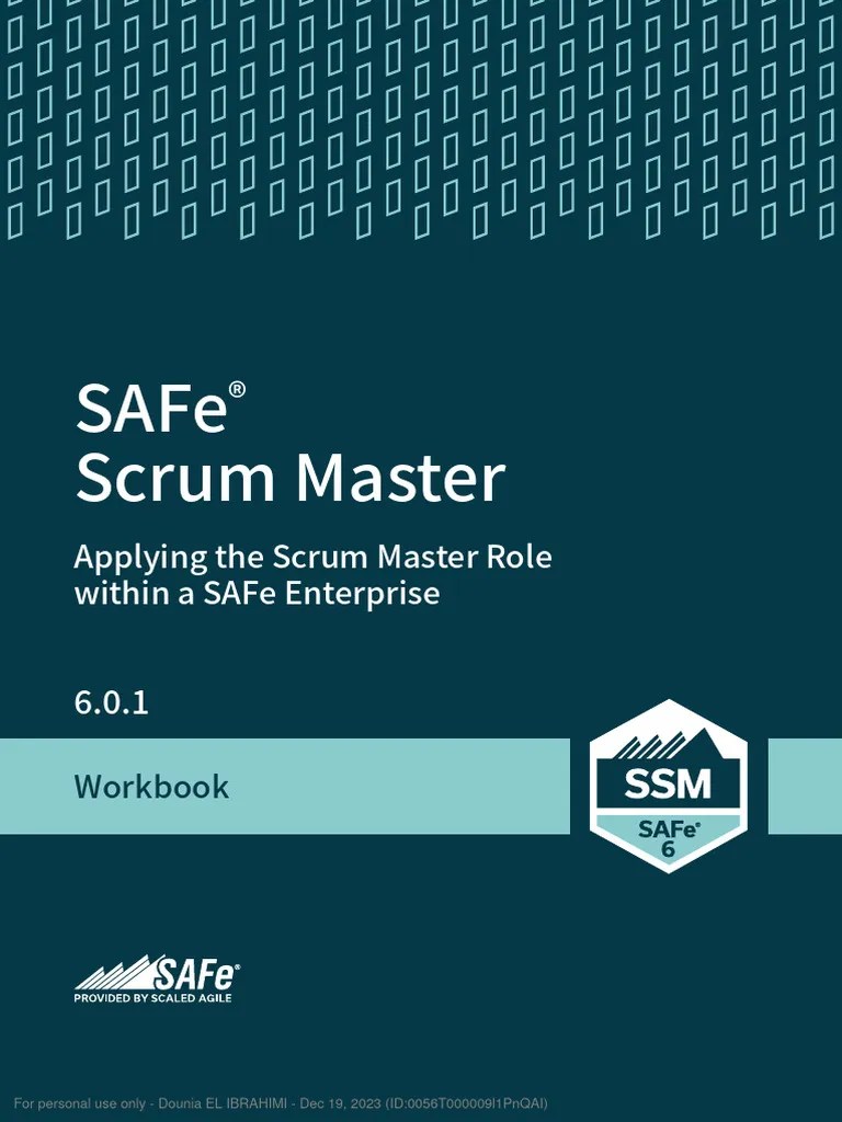 SAFe Scrum Master Workbook (6.0.1) | PDF | Agile Software Development ...