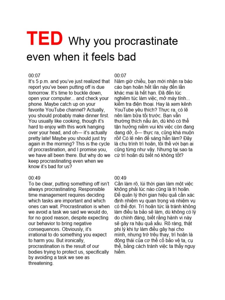 DAY 1 - Why You Procrastinate Even When It Feels Bad | PDF