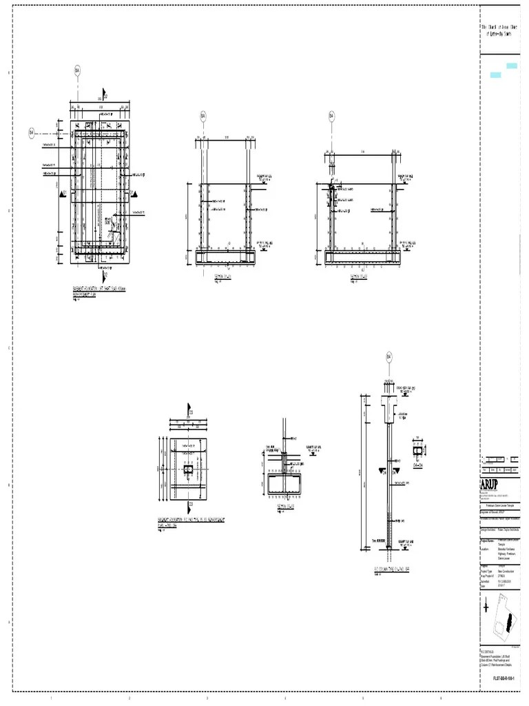 FLST-BB-R-100-1 - R.C DETAILS - Basement Foundation - Lift Shaft Slab 400mm, Pad Footings And ...