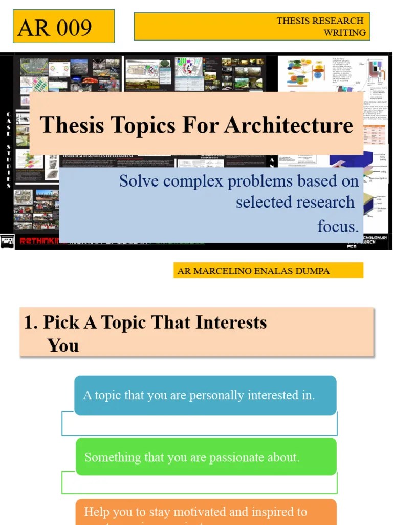 Choosing Thesis Topics For Architecture | PDF | Thesis | Science