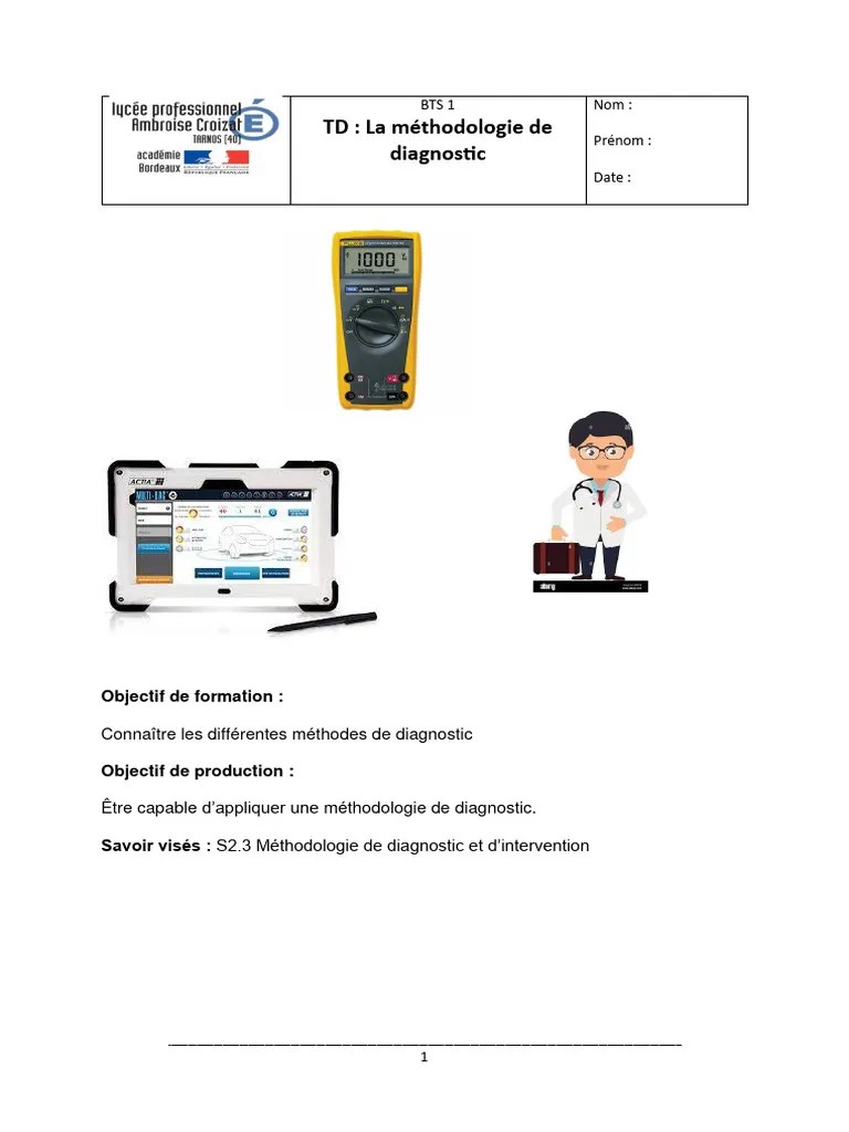 Méthodologie De Diagnostic.docx | PDF