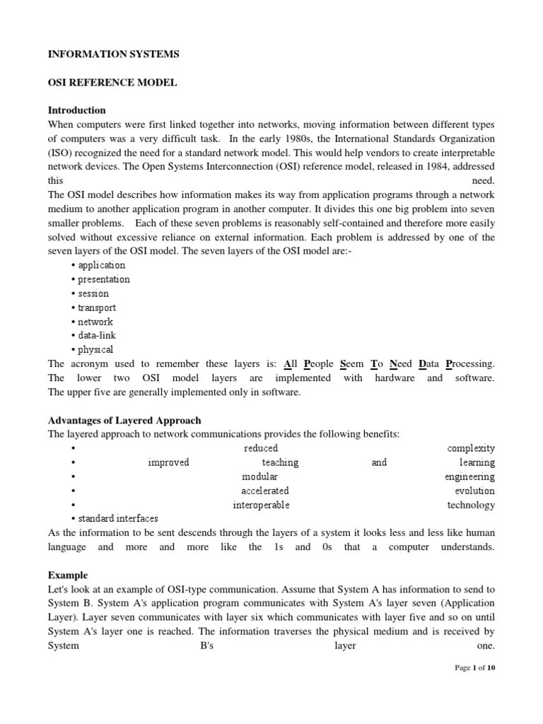 OSI Model | PDF | Osi Model | Computer Network
