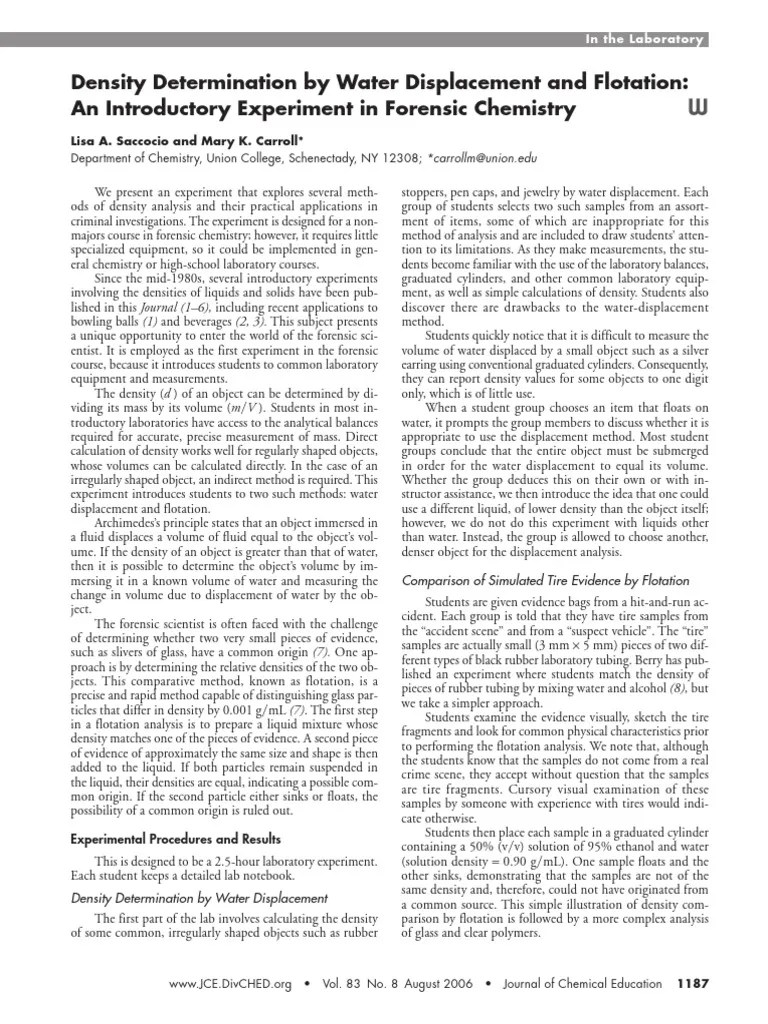 Density Determination | PDF