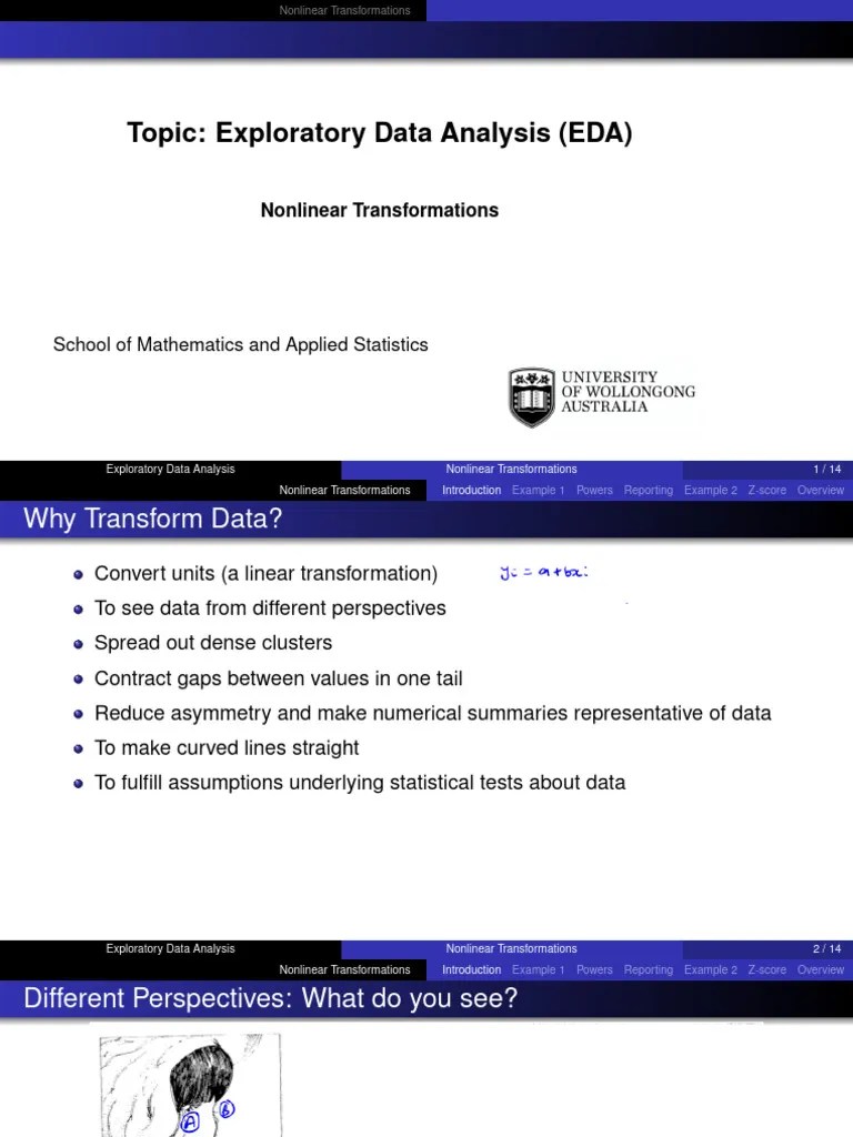 9 - Nonlinear Transformations ANNOTATED | PDF | Data Analysis ...