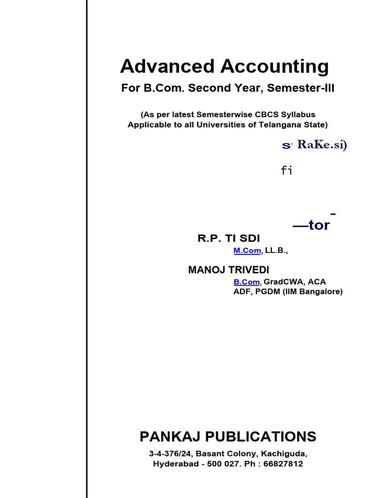 Advanced Accounting Study Material (1) | PDF