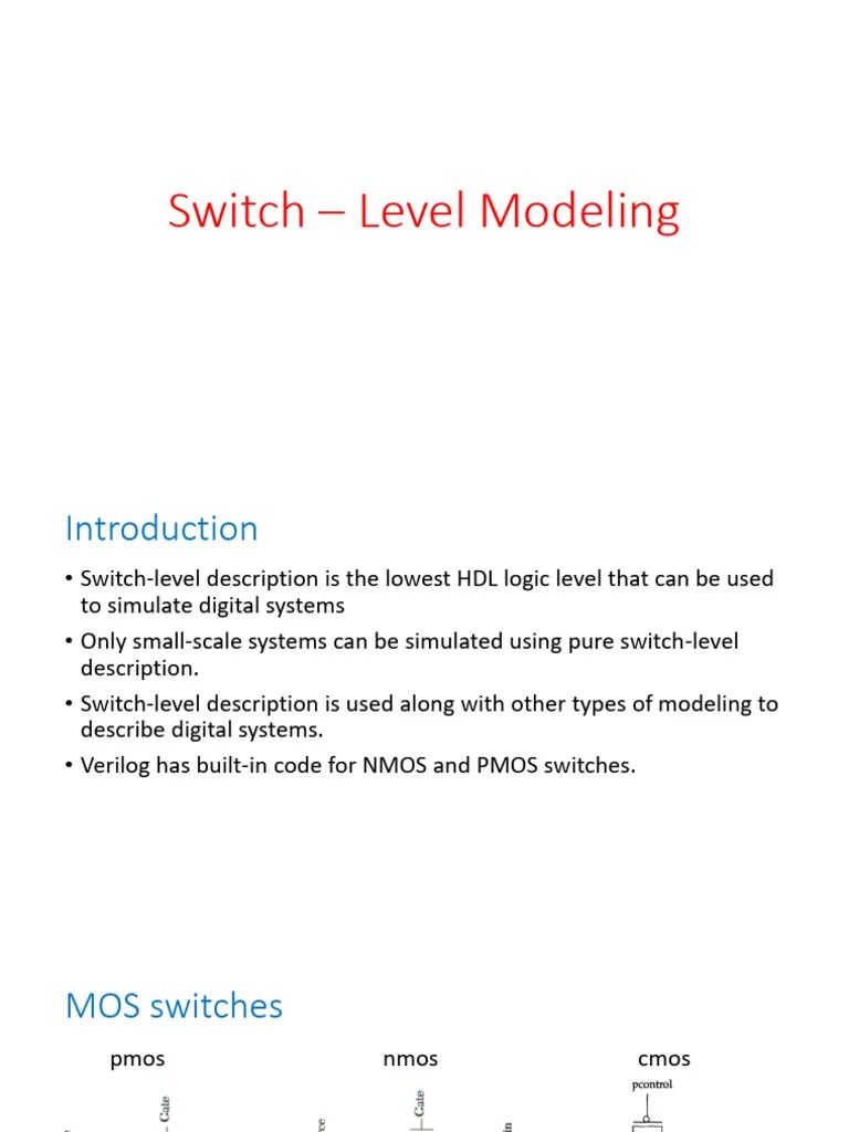 Switch - Level Modeling | PDF