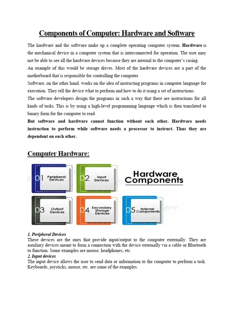 UNIT 1 (Components Of Computer) | Download Free PDF | Printer ...