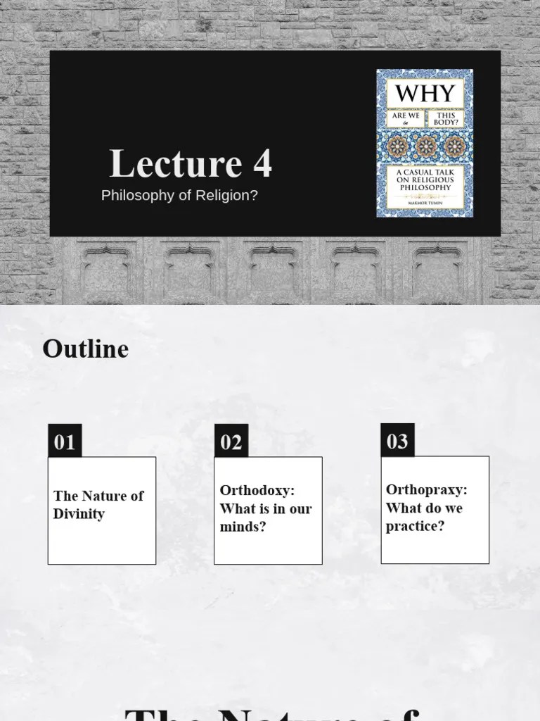 Lecture 4 - Philosophy Of Religion | PDF