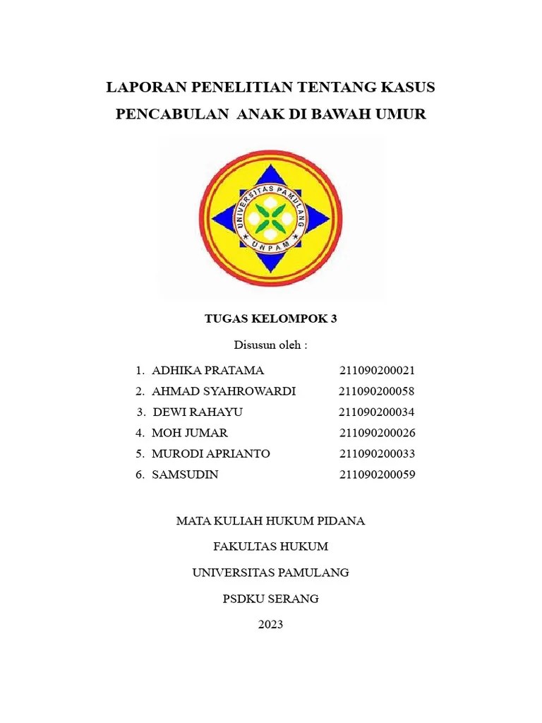 Hukum Pidana Penelitian Kelompok 3 | PDF