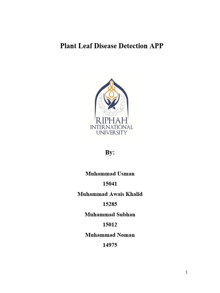 Plant Leaf Disease Detection | PDF | Deep Learning | Machine Learning