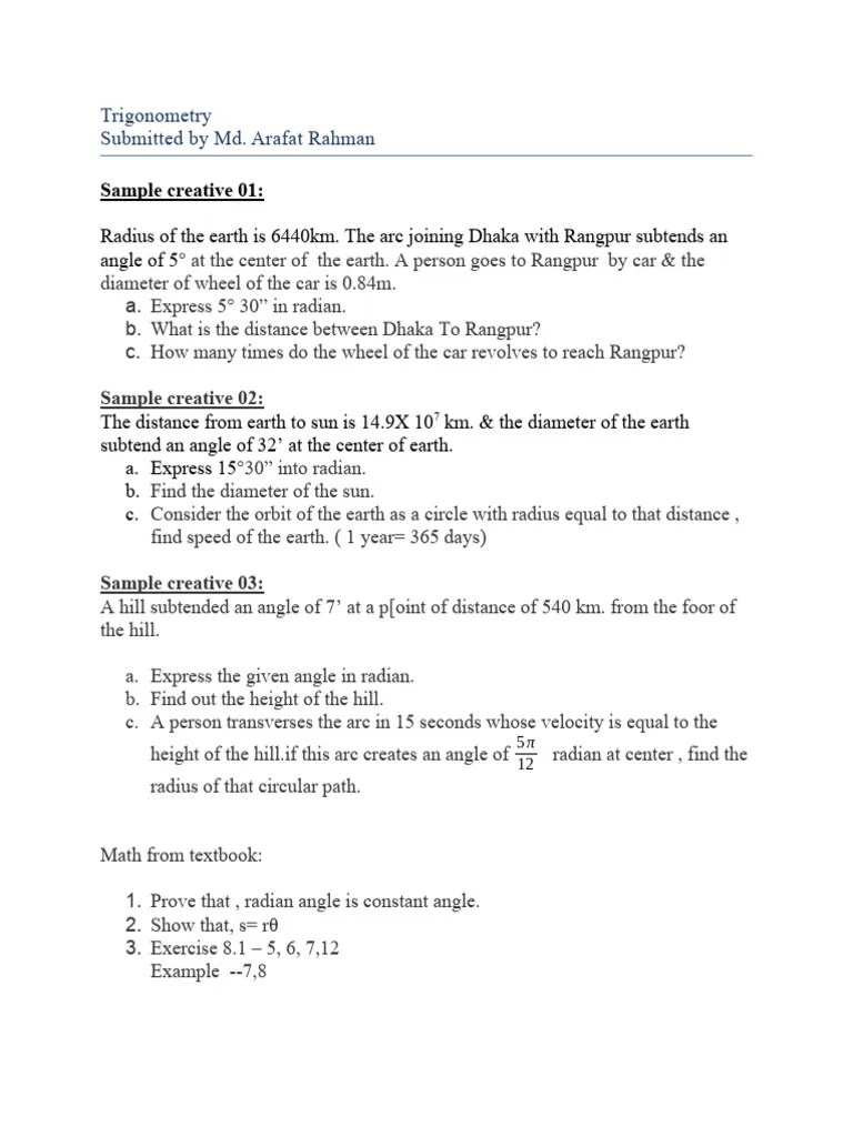 Class 9 Higher Math Exercise 8 | PDF