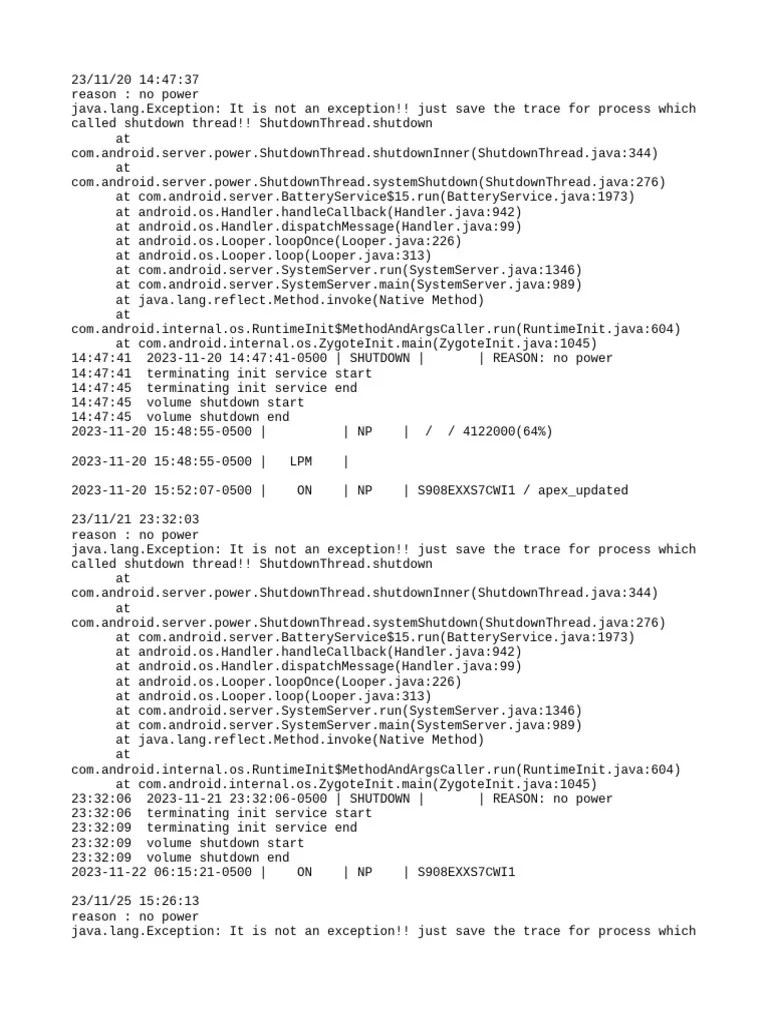 Power Off Reset Reason Backup | PDF | Java (Programming Language) | Computer Companies Of The ...