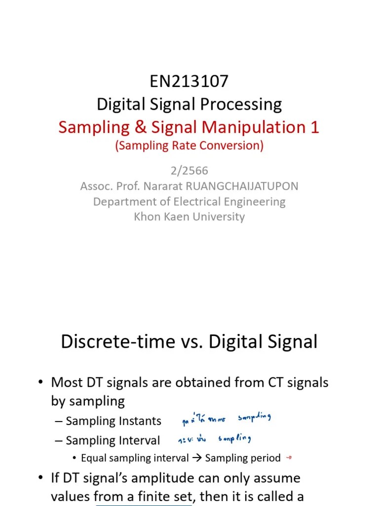 CH 2 Sampling 1 | PDF | Sampling (Signal Processing) | Digital Signal