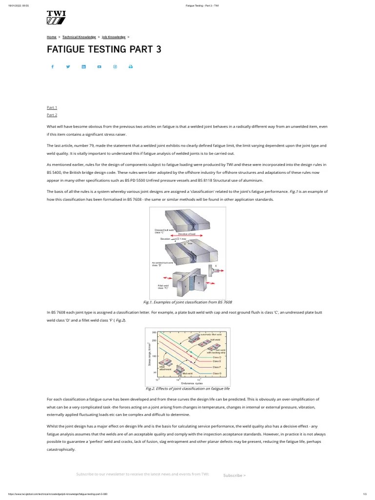 Fatigue Testing - Part 3 - TWI | PDF