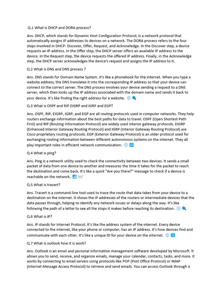 Network Engineer Interview Questions | PDF | Computer Network ...