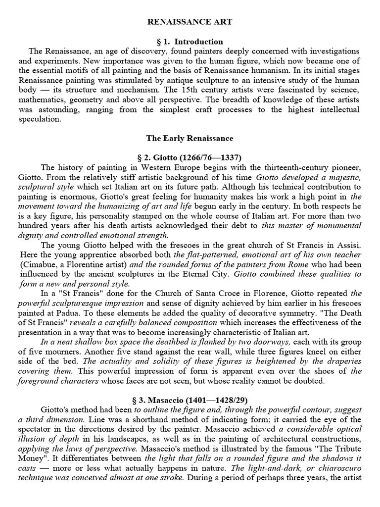 Renaissance Art | Download Free PDF | Renaissance Art | Renaissance