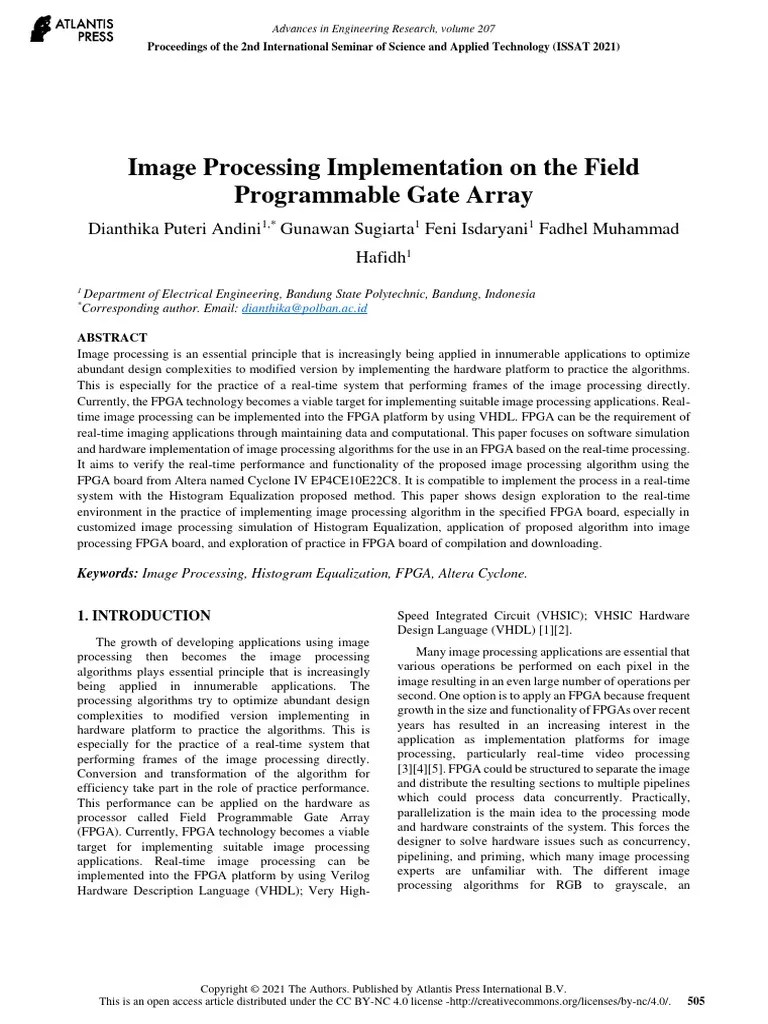 Image Processing Using FPGA | PDF