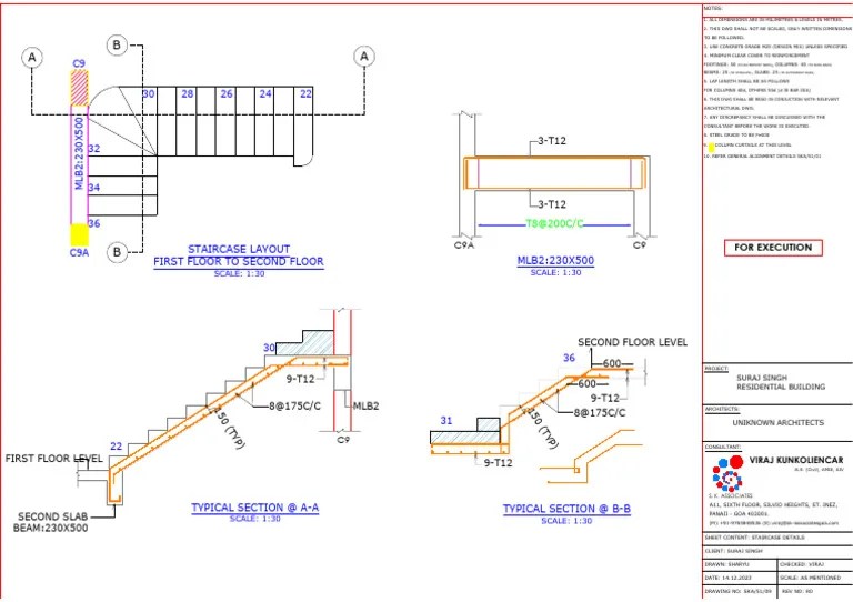 Ska 51 06 R0 Second Floor Slab Beam Details Siolim Villa 2023 12 18 Pdf Structural - 8K Ocean Pictures for Desktop