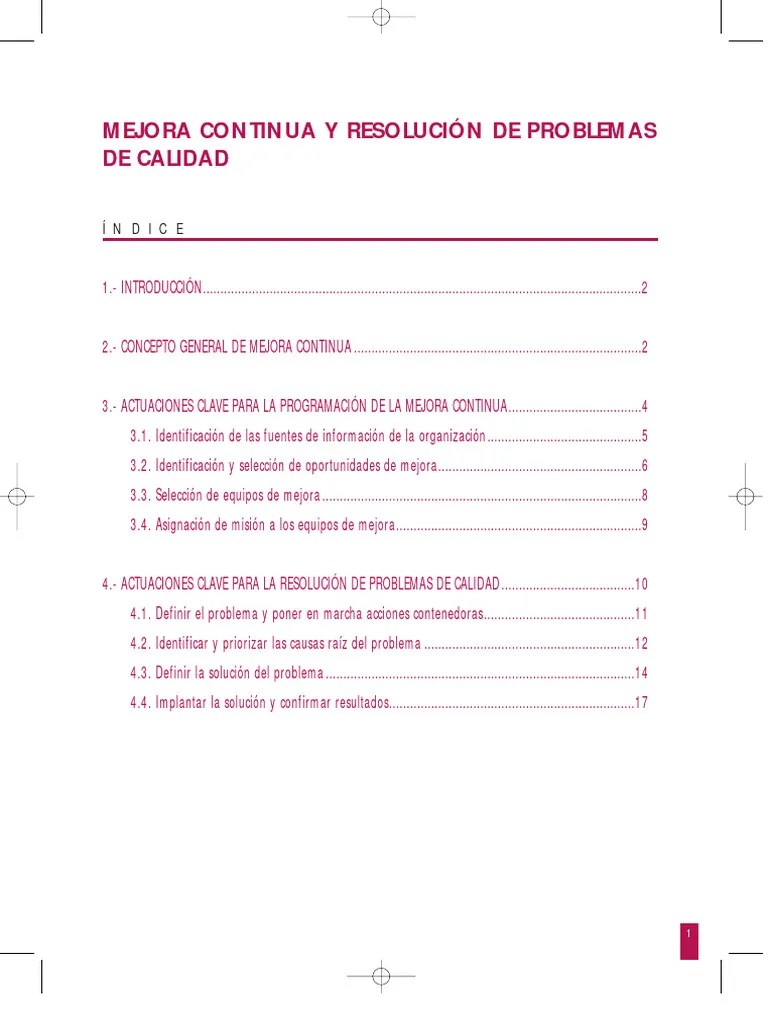 Mejora Continua | PDF