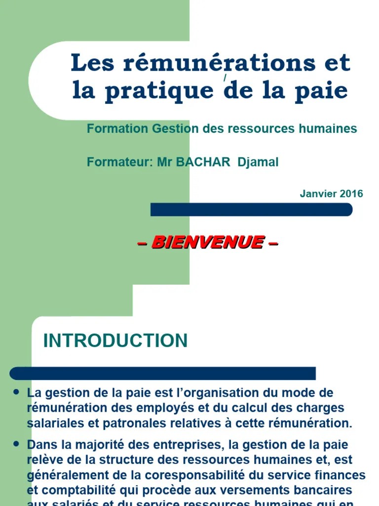 Les Remunerations Et La Pratique De La Paie | PDF